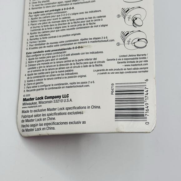 Master Lock 1535D Customizable Combination Padlock NEW Locker Office Home Sealed - Picture 4 of 10